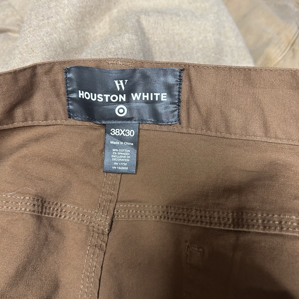 Men's Houston White Brown Dress Cargo Pants Size 38x30 - Picture 7 of 8